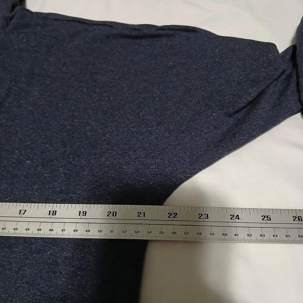 Soma WKND Cozy Open Front‎ Hooded Cardigan Knit Tunic Blue Women Medium
